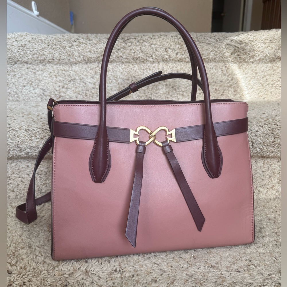 Kate Spade Toujours Large Satchel Handbag Pink/Mauve